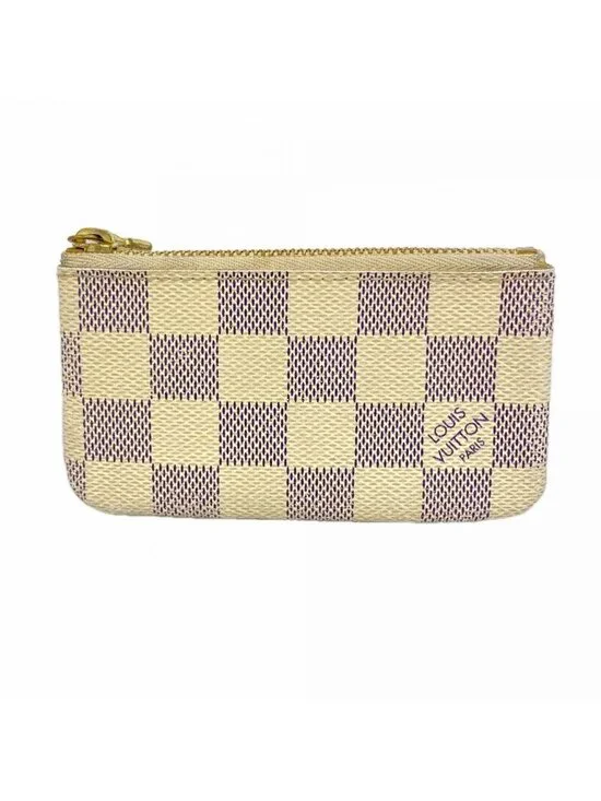 Louis Vuitton Coin Case Damier Azur Pochette Cles White