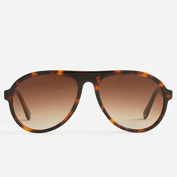 J. Crew NWT‎ Bondi Acetate Aviator Sunglasses in Tortoise Shell