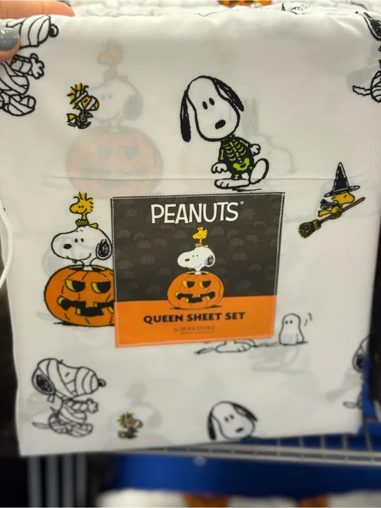 Peanuts Snoopy Halloween Kids Costume Sheet Set - White & Orange