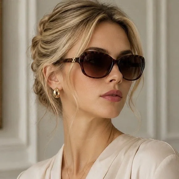 Oscar de la Renta Women Tortoise Sunglasses Brown Gradient Allure