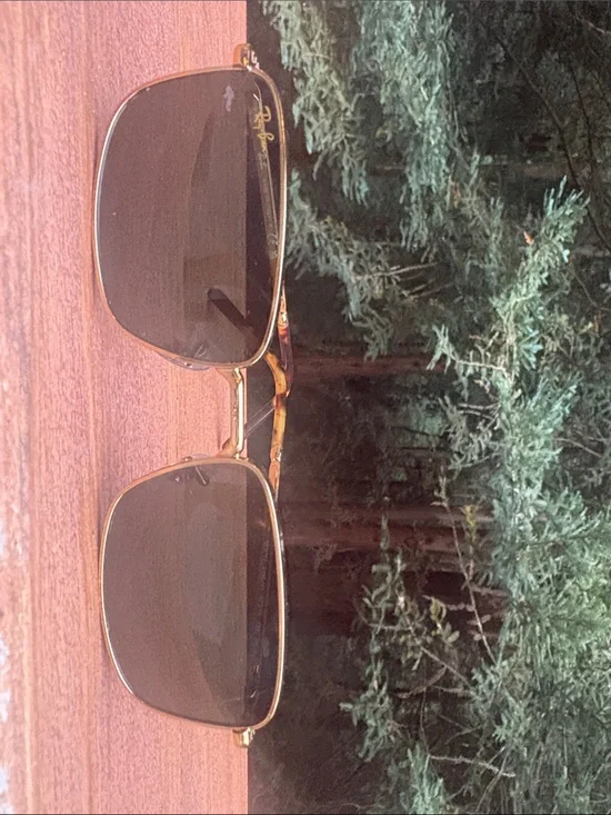Ray-Ban Gold Frame Brown Lens Women's Sunglasses