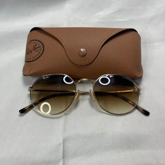 Ray-Ban Jack Sunglasses Gold Metal Brown Gradient Lenses RB3565 Case included