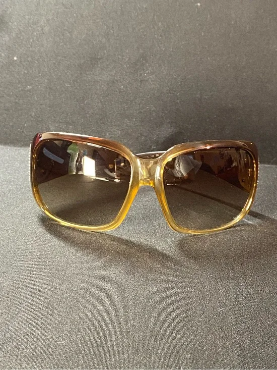 Versace Brown Amber Oversized Sunglasses