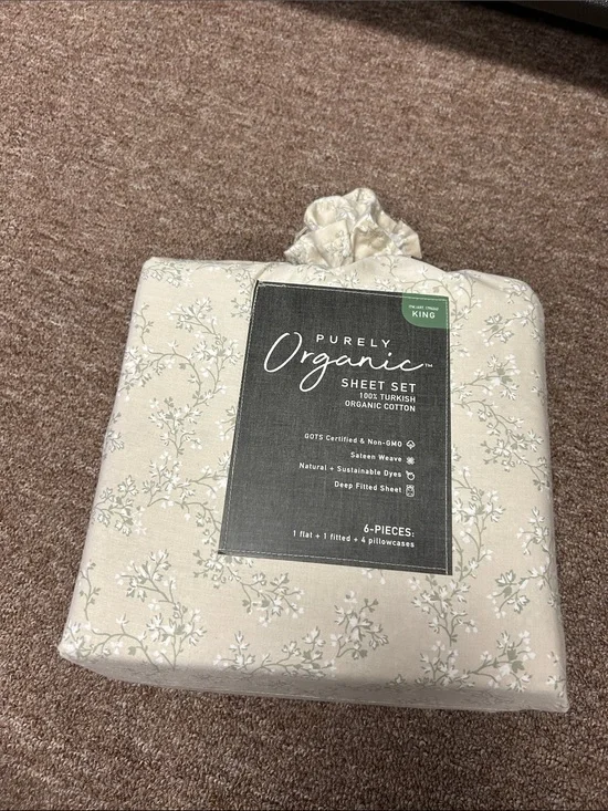 King Sheet Set in Cream Floral