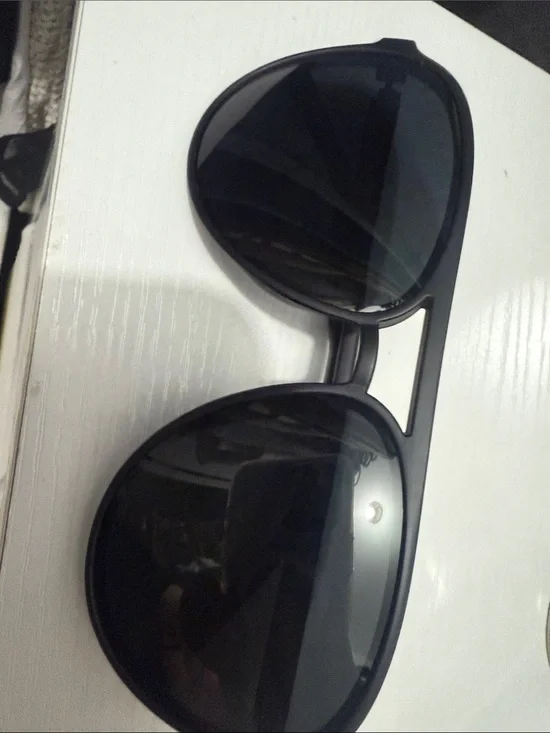 And wood aviator Black Sunglasses