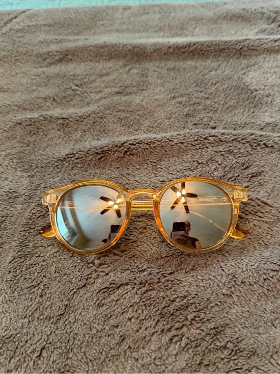 Target Amber Translucent Round Sunglasses