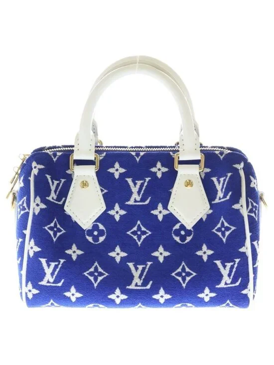 Louis Vuitton Monogram Speedy Bandouliere 20 2-Way Handbag Blue