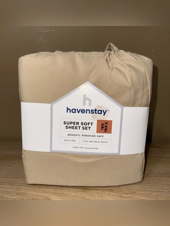 NEW HAVENSTAY Super Soft Sheet Set. Twin-Twin XL.
