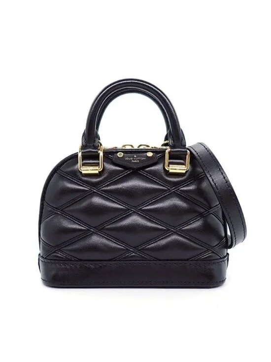 Louis Vuitton Handbag Nano Alma Maltage Black Lambskin Cowhide Leather