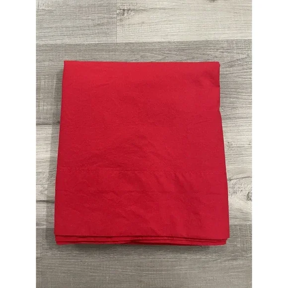 Ralph Lauren Solid Red TWIN Flat‎ Sheet 100% Cotton