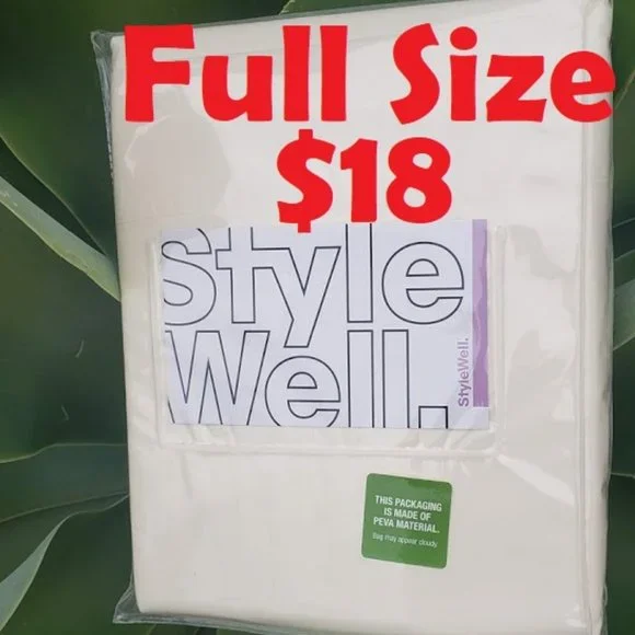 NEW 4 piece Full size sheet set sheets ivory white