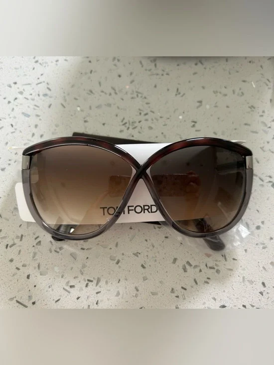 Tom Ford Brown Gradient Oversized Women's Sunglasses