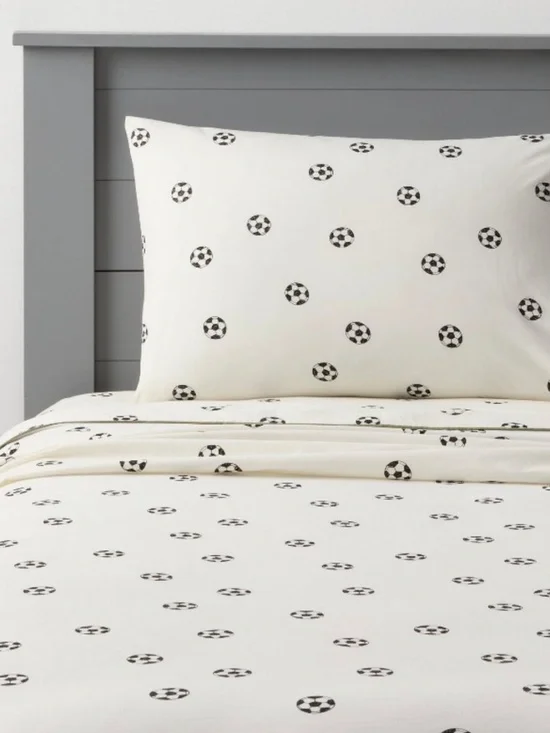 TWIN Soccer Kids' Cotton Sheet Set - Pillowfort