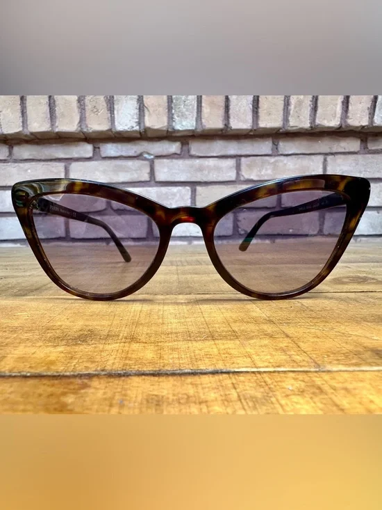Prada Tortoiseshell Cat-Eye Sunglasses with Gray Lenses