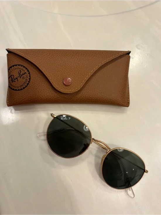 NEW - Authentic Ray-Ban Round Metal Gold Sunglasses - Classic G-15 Green Lenses