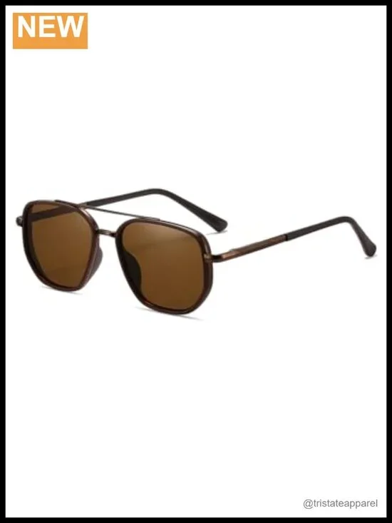 Polarized Aviator Sunglasses Women Retro Square Metal Frame UV400 Driving Beach