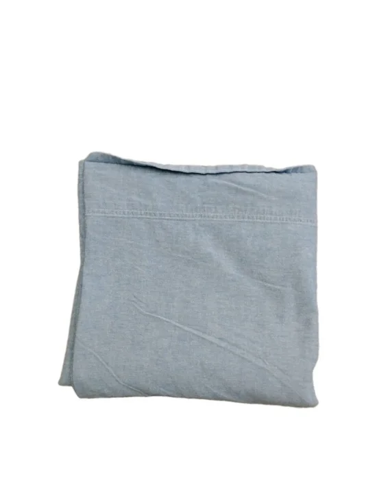 Vtg 90’s Ralph Lauren Chambray Queen Flat Sheet 100% Cotton Blue Label