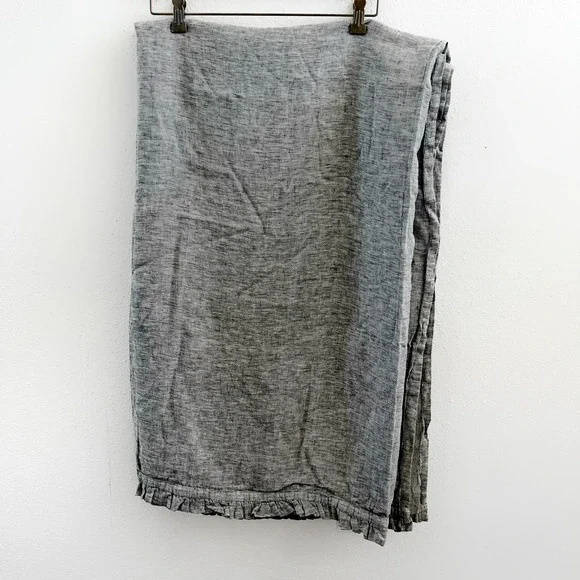WEST ELM 100% Linen Flat Sheet + Fitted Sheet Full Size