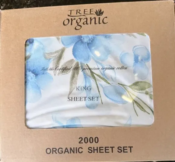 Tree Organics King Size Floral Bedsheets, 100% Satisfied, Cotton New