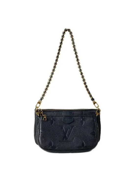 Louis Vuitton Shoulder Bag Monogram Empreinte Multi Pochette Soir Noir Leather