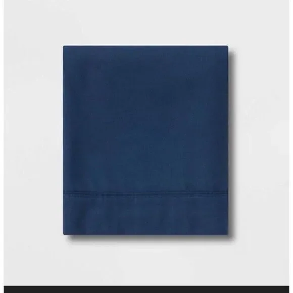 Threshold Blue Bed Flat Top Sheet