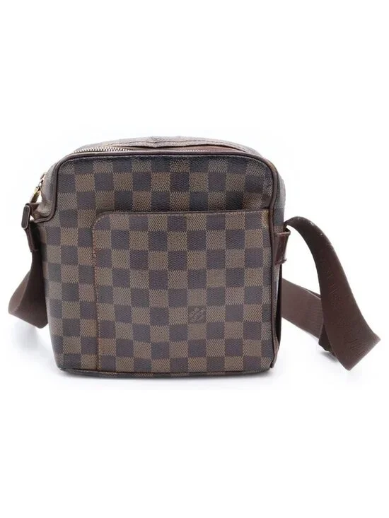 Louis Vuitton Damier Ebene Olaf PM Shoulder Bag Brown