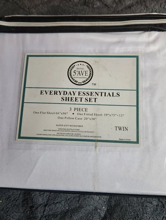 Hotel 5th Ave Everyday Essentials Twin Sheet Set - White