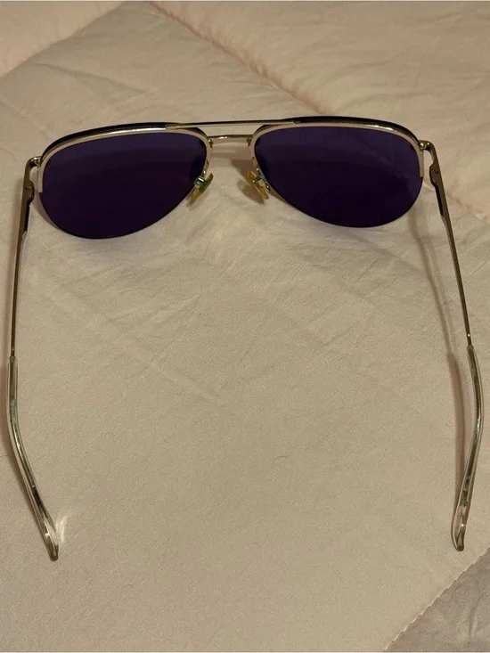 Quay Rose Gold Aviator Sunglasses