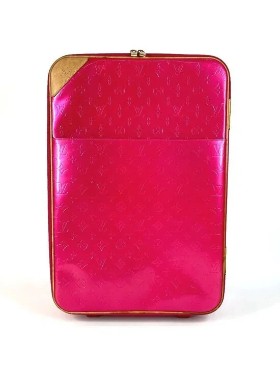Louis Vuitton Travel Bag Pegase 50 Monogram Vernis Canvas Rose Pop Pink