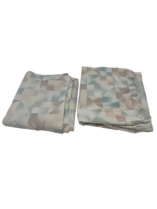 Vintage Pacific Geometric Cotton Blend Queen Fitted & Flat Sheet Set