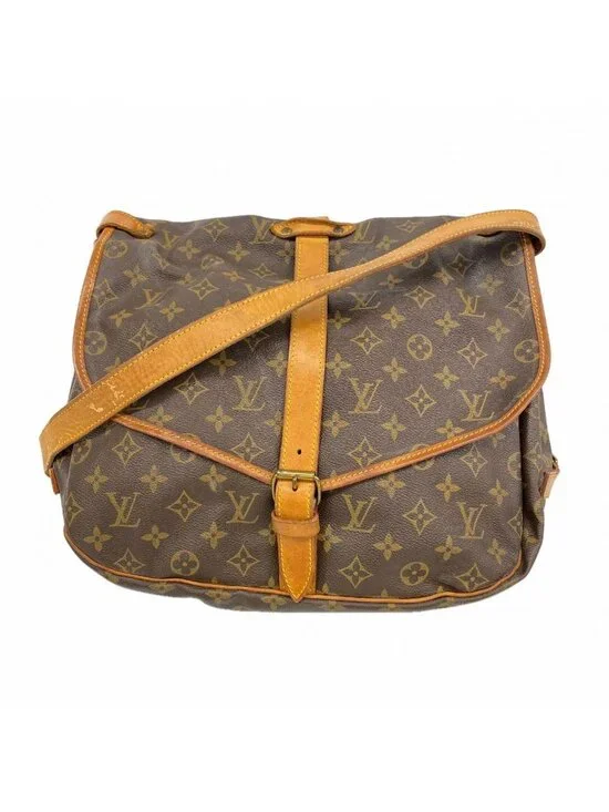Louis Vuitton Shoulder Bag Monogram Saumur 35 Brown