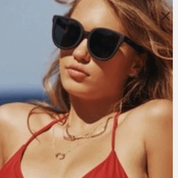 NEW! Quay It’s My Way Black Oversized Cat-Eye Sunglasses smoke