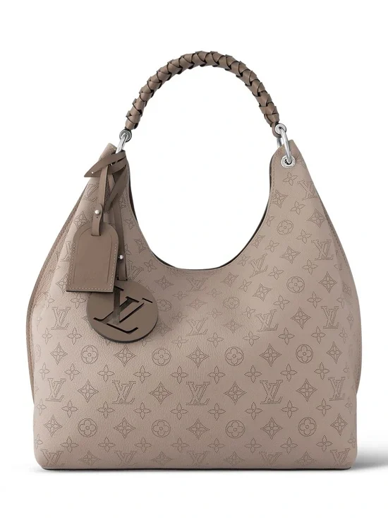 Louis Vuitton Taupe Monogram Braided-Handle Hobo