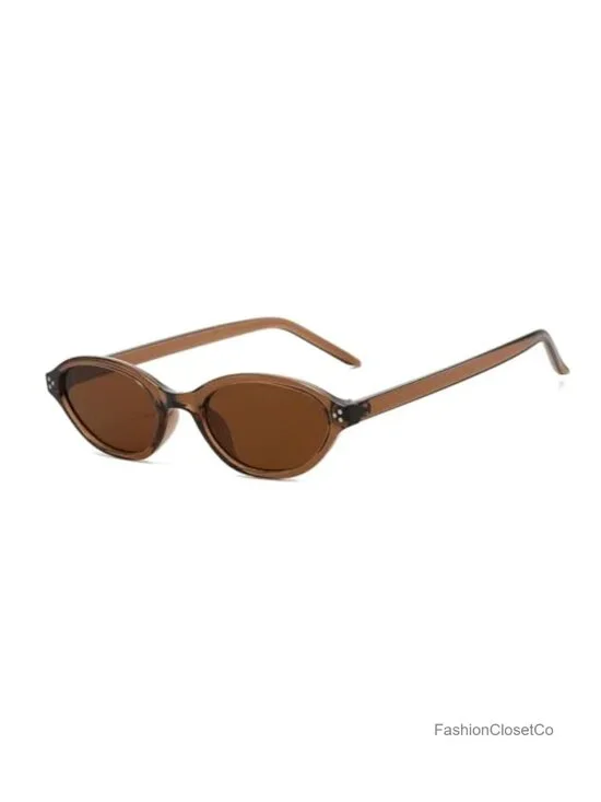 Retro Oval Sunglasses with UV400 Protection for Women