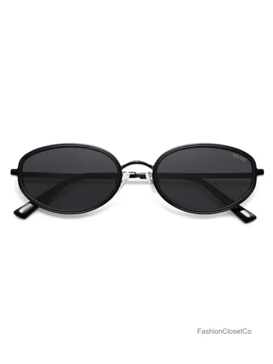 Trendy Retro Oval Polarized Sunglasses for Women Men UV400 Protection