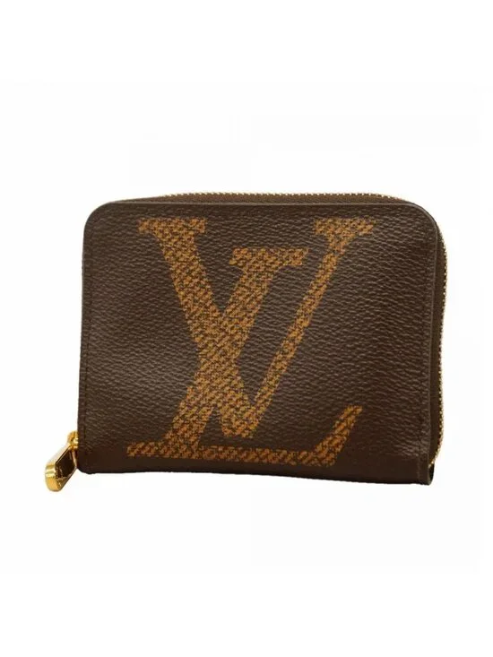 Louis Vuitton Coin Case Monogram Giant Zippy Purse Brown