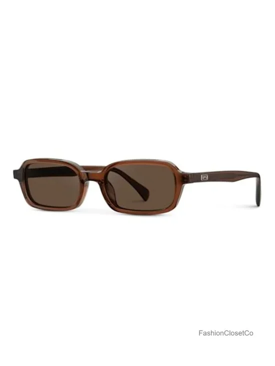Slim Rectangular Sunglasses, Anti-Reflective Lenses, UV Protection