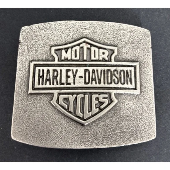 Harley Davidson Motor Cycles Belt Buckle #1053 Rectangle Silver Toned *READ