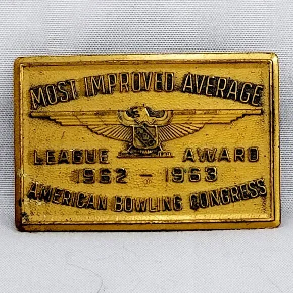 Belt Buckle American Bowling Congress 1962 -‎ 1963 League Award Most Improved