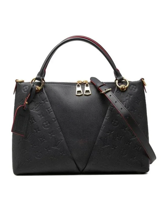 Louis Vuitton Monogram Empreinte Tote MM Shoulder Bag 2-Way Marie Nur Jeu Navy