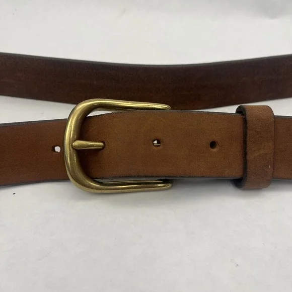 Red Wing Boots Belt Mens Size 42 Leather Brown Brass Buckle USA 96554