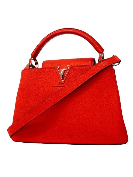 Louis Vuitton Handbag Taurillon Capucines BB Red 2-Way