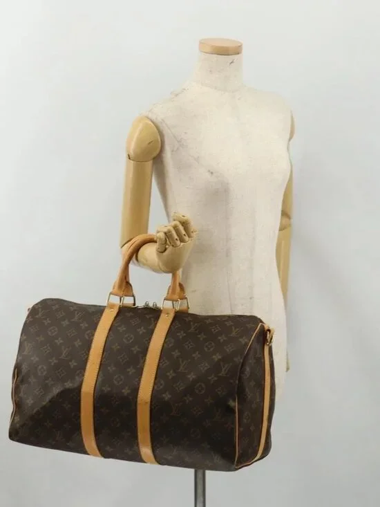 LOUIS VUITTON Monogram Keepall Bandouliere 45 Boston Bag M41418 LV Auth 187418A