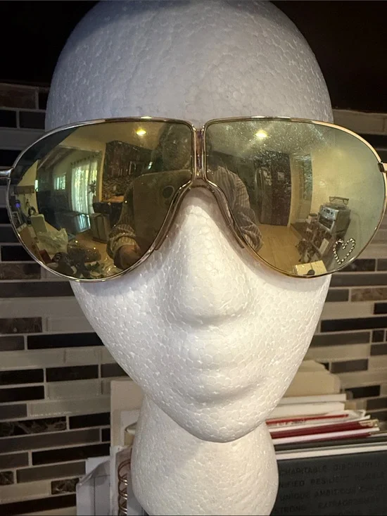 Stella McCartney Gold Mirrored Aviator Sunglasses