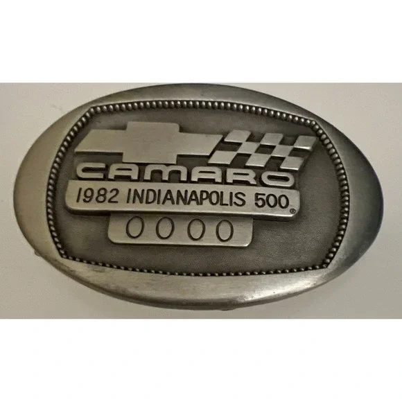 Vintage 1982 Indianapolis 500 Chevrolet Camaro Pewter Belt Buckle Limited No 148