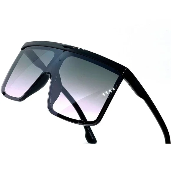 Oversized XL Shield Sunglasses Women Fashion Trendy Flat Top Shades Visor Gafas‎