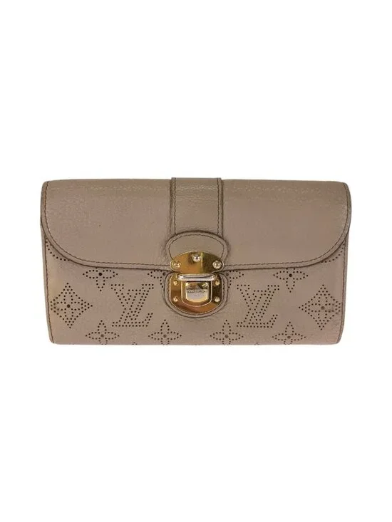 Louis Vuitton Monogram Mahina Portefeuille Iris Beige Wallet