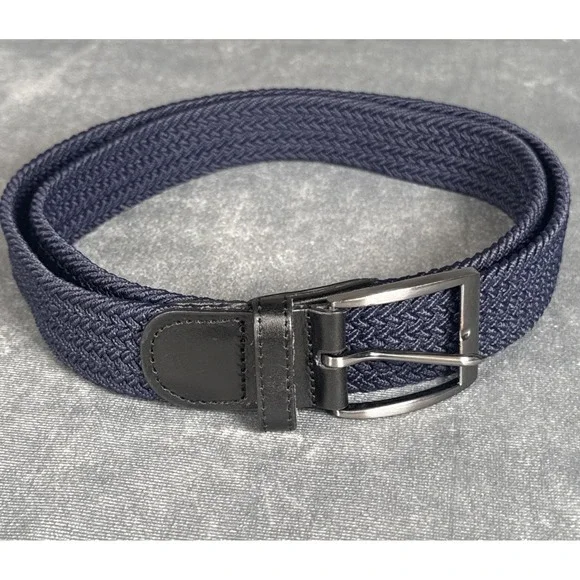 Ghost Golf Braided Stretch Belt Navy Blue Golf Belt Approx 46