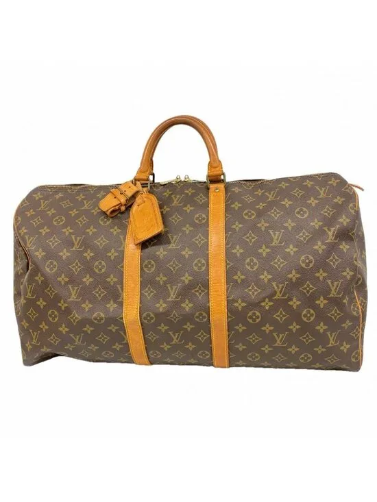 Louis Vuitton Boston Bag Monogram Keepall 55 Brown