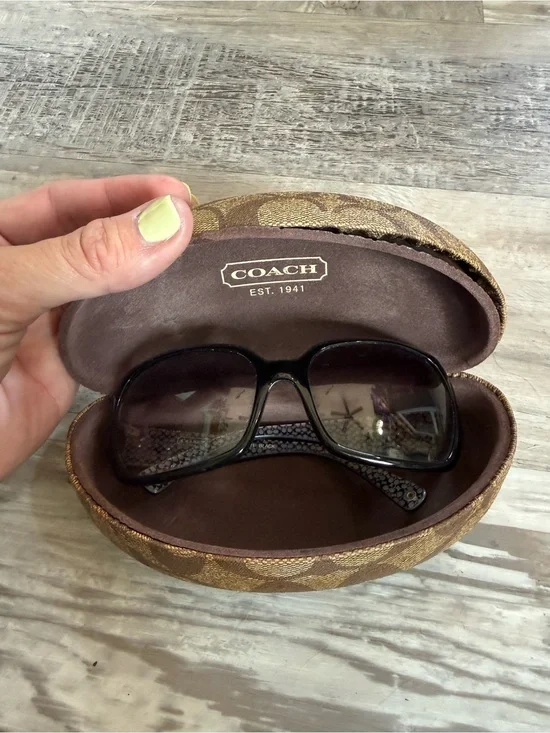 COACH ALICIA S441 BLACK OVERSIZE DESIGNER EYEGLASSES FRAMES 60-135 118639